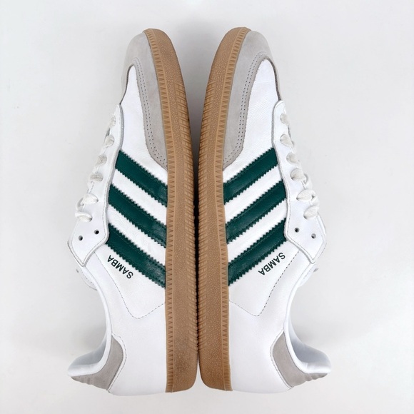 ADIDAS Samba OG Gum Sneakers in Cloud White Collegiate Green Sz 11 - Picture 8 of 14